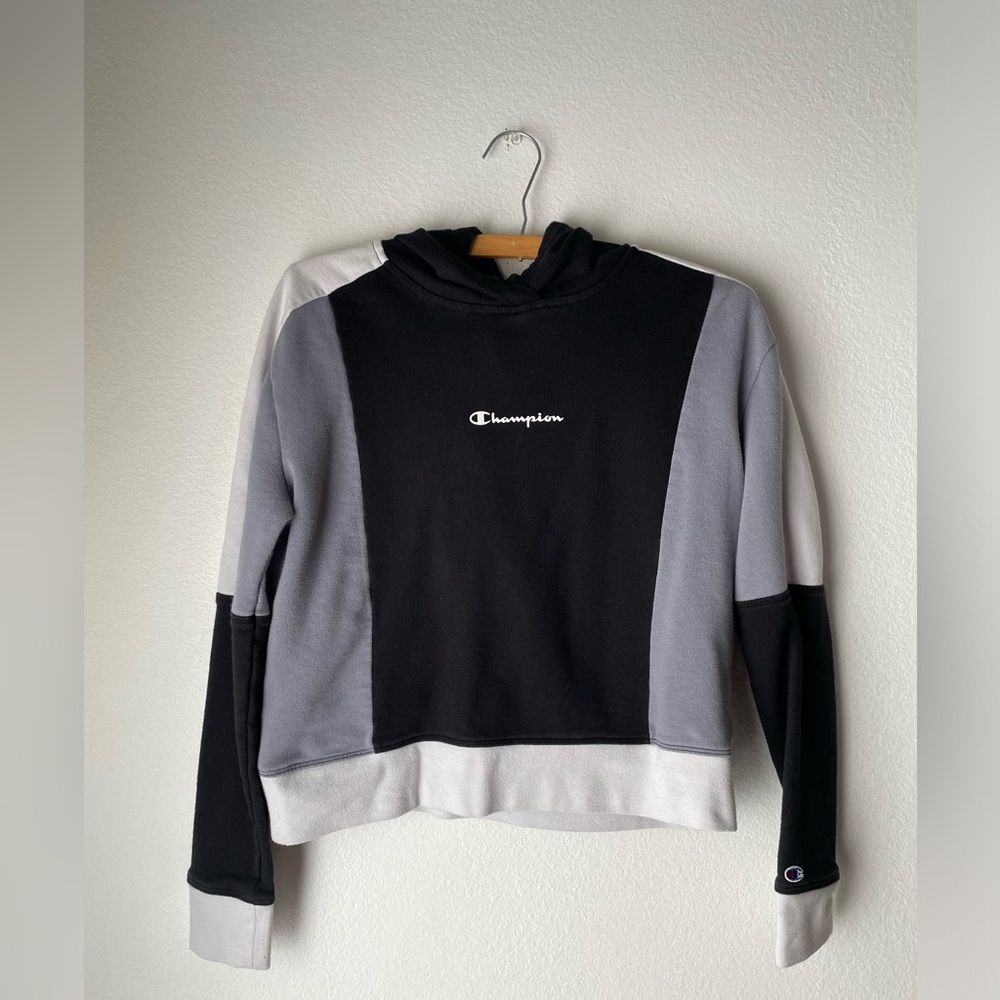 💚clearance 💚 Champion color block cropped hoodie